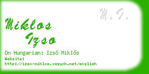 miklos izso business card